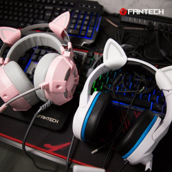 【FANTECH AC5001】AC5001 貓耳造型頭戴式耳機通用配件 / 黑、白、粉三色可選