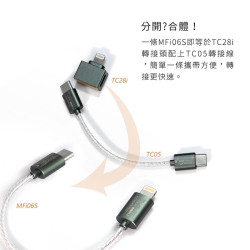 【ddHiFi MFi06S】 Lightning轉Type-C轉接線(50cm)