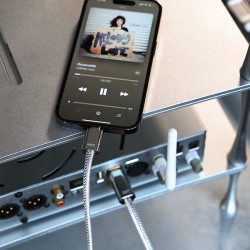 【ddHiFi TC09BL Lightning(公)轉USB-B(公)純銀HiFi數據線(100cm)】手機/電腦