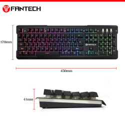 【FANTECH 台灣】K612 鋁合金面板音效感應RGB電競鍵盤 薄膜鍵盤結構