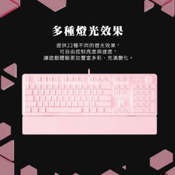 【FANTECH MK853 櫻花粉】MK853 多媒體機械式電競鍵盤-英文鍵帽/白光燈效/全鍵無衝突/多媒體控制按鍵
