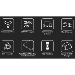 【Keychron K8 Pro QMK/VIA 無線機械式鍵盤 】青軸/藍芽/白光/熱插拔/適用Mac.Win系統