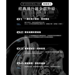 【NF ACOUS NM20 電調動圈入耳式監聽耳機】MC2L-100P動圈單元/雙釹磁鐵和雙磁路、鍍鈹振膜/OFC線材