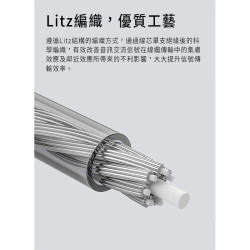 【 FiiO LS-4.4D 】高純度單晶體純銀CIEM耳機平衡升級線(4.4mm)