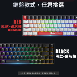 【MACHENIKE Raid68 60%可換軸RGB機械式磁軸電競鍵盤】支援熱插拔/8000Hz鍵盤回報率