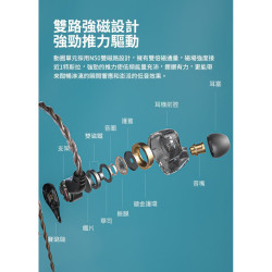 【 FiiO FD1 】鍍鈹振膜單動圈CIEM可換線耳機 N50雙磁路／0.78mm雙針／四股高純度單晶銅線