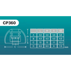 【 SpinFit CP360 】矽膠耳塞SS／S／M／L／XL各尺寸均有現貨
