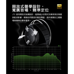 【FiiO JT3 Hi-Fi開放式動圈耳罩耳機】50mm大尺寸動圈單體/CCAW 大線徑音圈