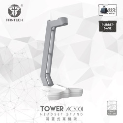 【FANTECH 台灣】AC3001-白色耳機架 三角穩固支撐／防滑橡膠底