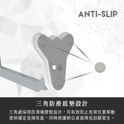 【FANTECH 台灣】AC3001-白色耳機架 三角穩固支撐／防滑橡膠底