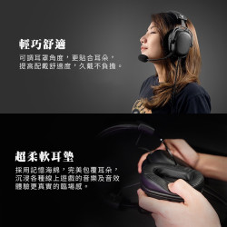 【 FANTECH MH90】金屬框電競手遊耳機 可調式頭帶／可拆式降噪麥克風