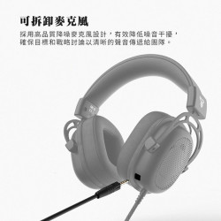 【 FANTECH MH90】金屬框電競手遊耳機 可調式頭帶／可拆式降噪麥克風