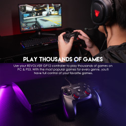 【FANTECH GP12】 USB遊戲手把 支援PC／PS3／STEAM／震動回饋／人體工學