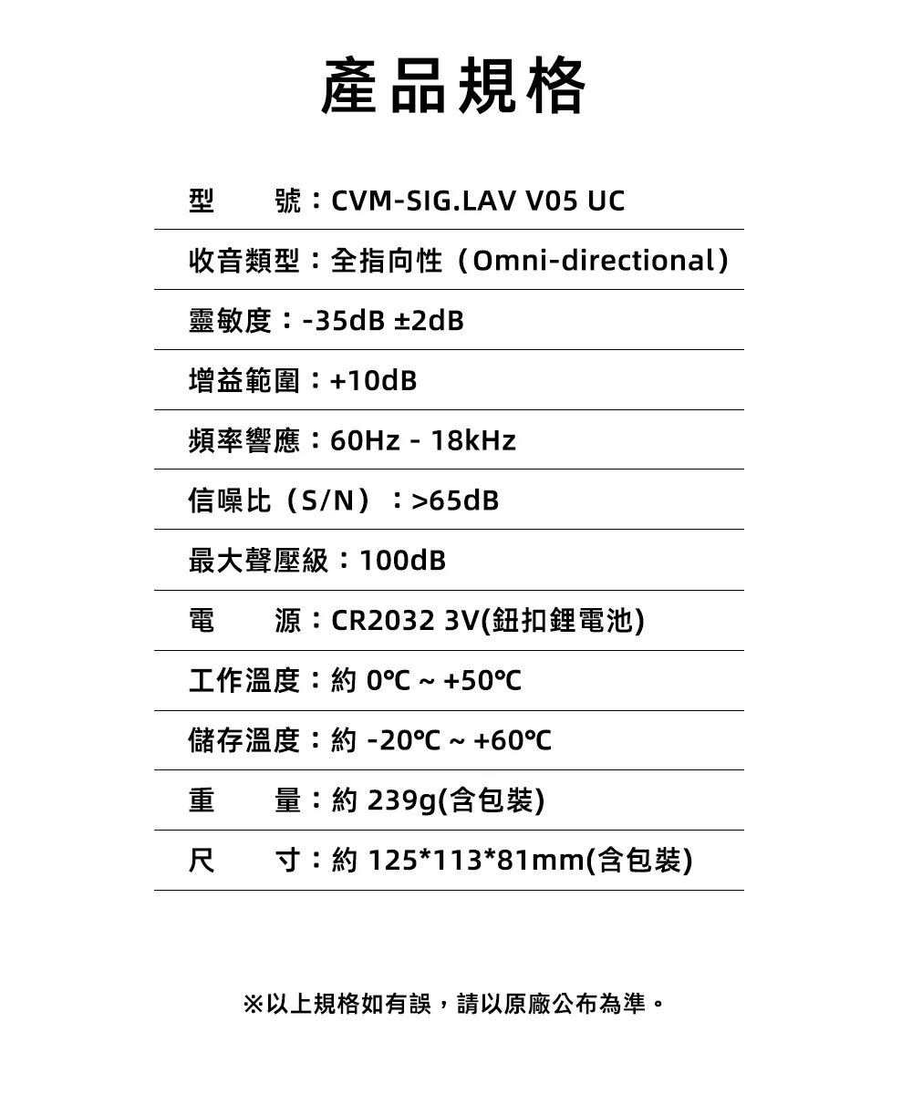 【COMICA CVM-SIG.LAV V05 UC】Type-C專用多功能領夾式有線麥克風