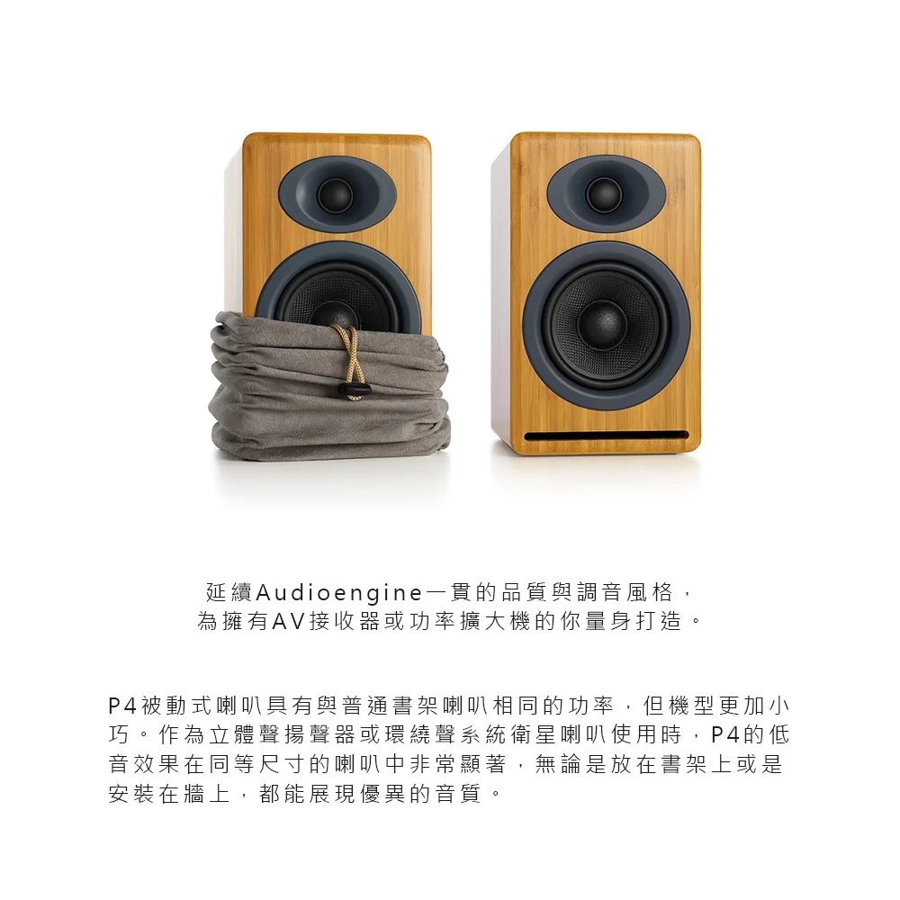 Audioengine P4 被動式喇叭 （黑色款）