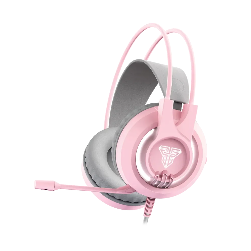 粉紅【FANTECH HG20粉】電競耳機 50mm大單體/大耳罩/懸浮式頭帶/降噪麥克風/白光/粉色