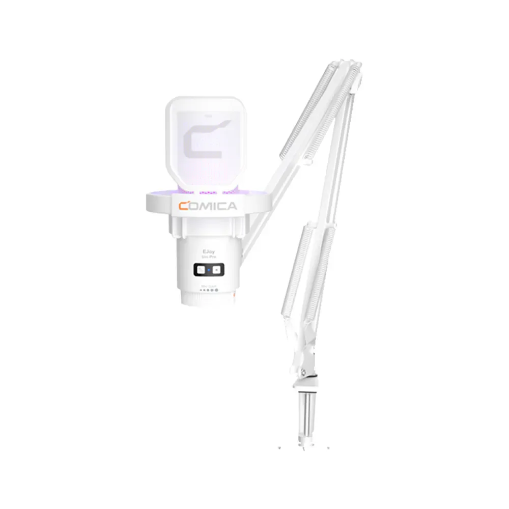 COMICA EJoy Uni Pro(A) USB電容式無線麥克風 (懸臂型) - 白色款