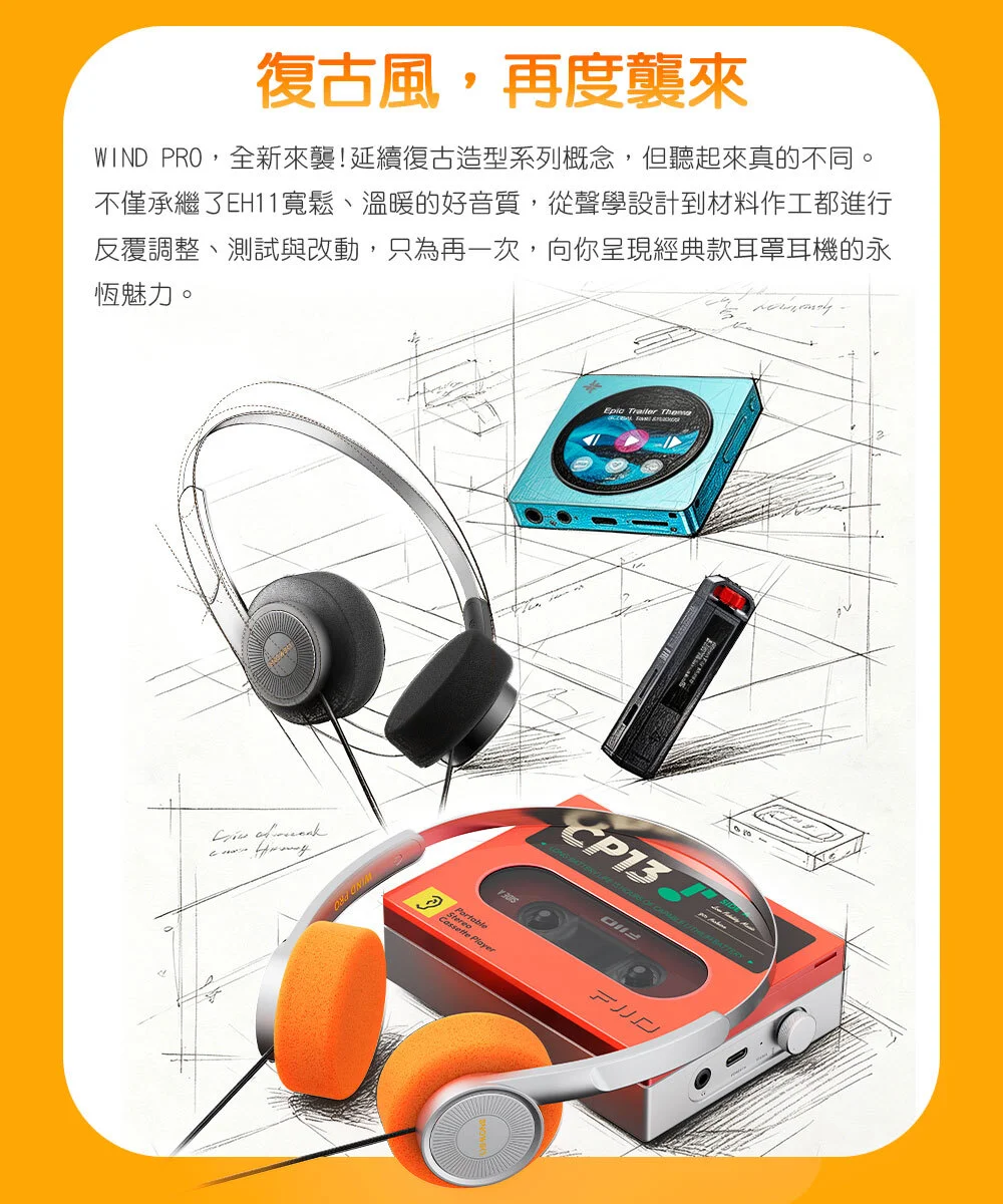 【FIIO WIND PRO】半開放動圈式耳罩耳機
