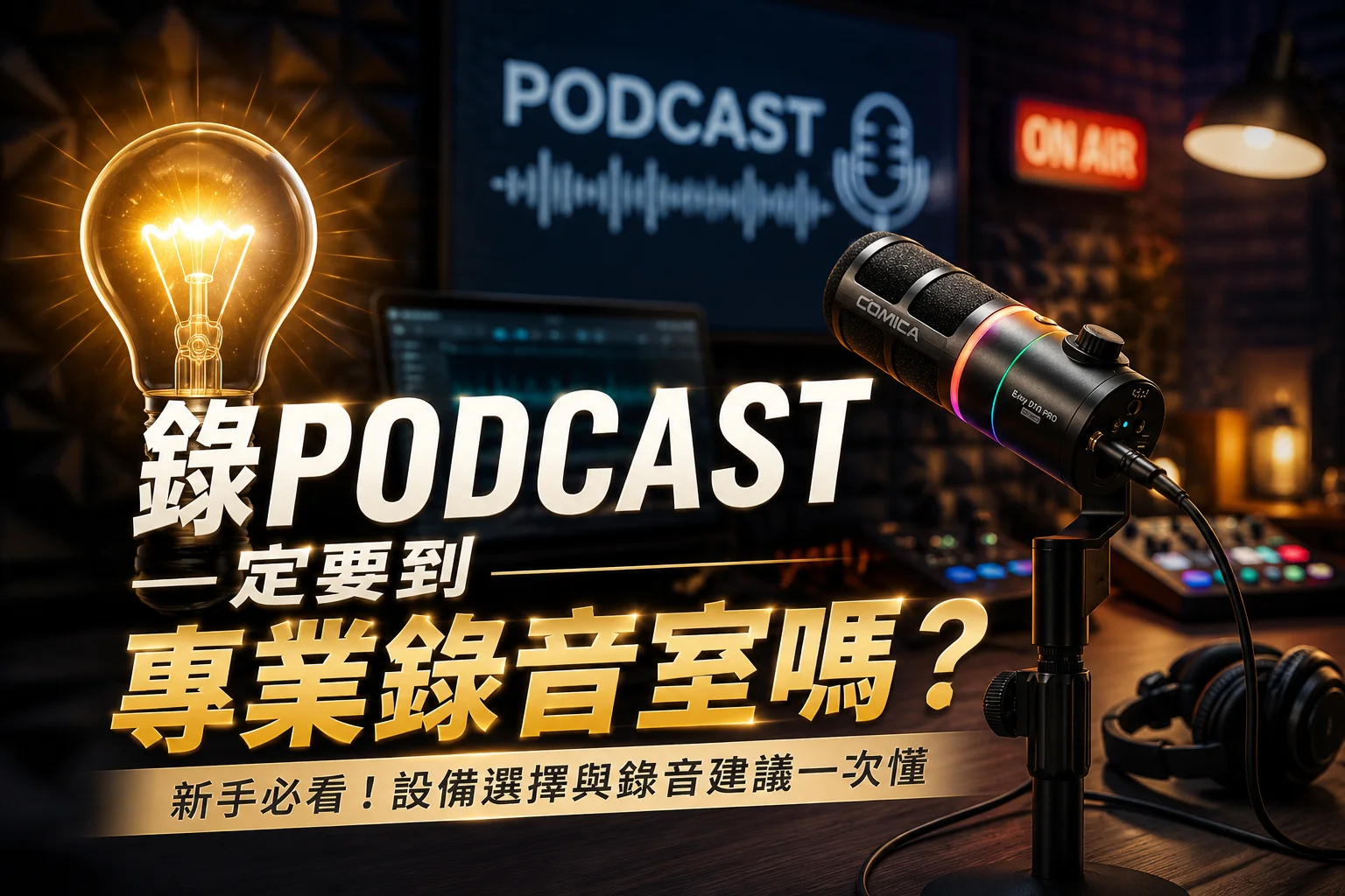 錄 Podcast 一定要到專業錄音室嗎？其實一支好麥克風就能開始   在家裡用手機就能錄出專業等級
