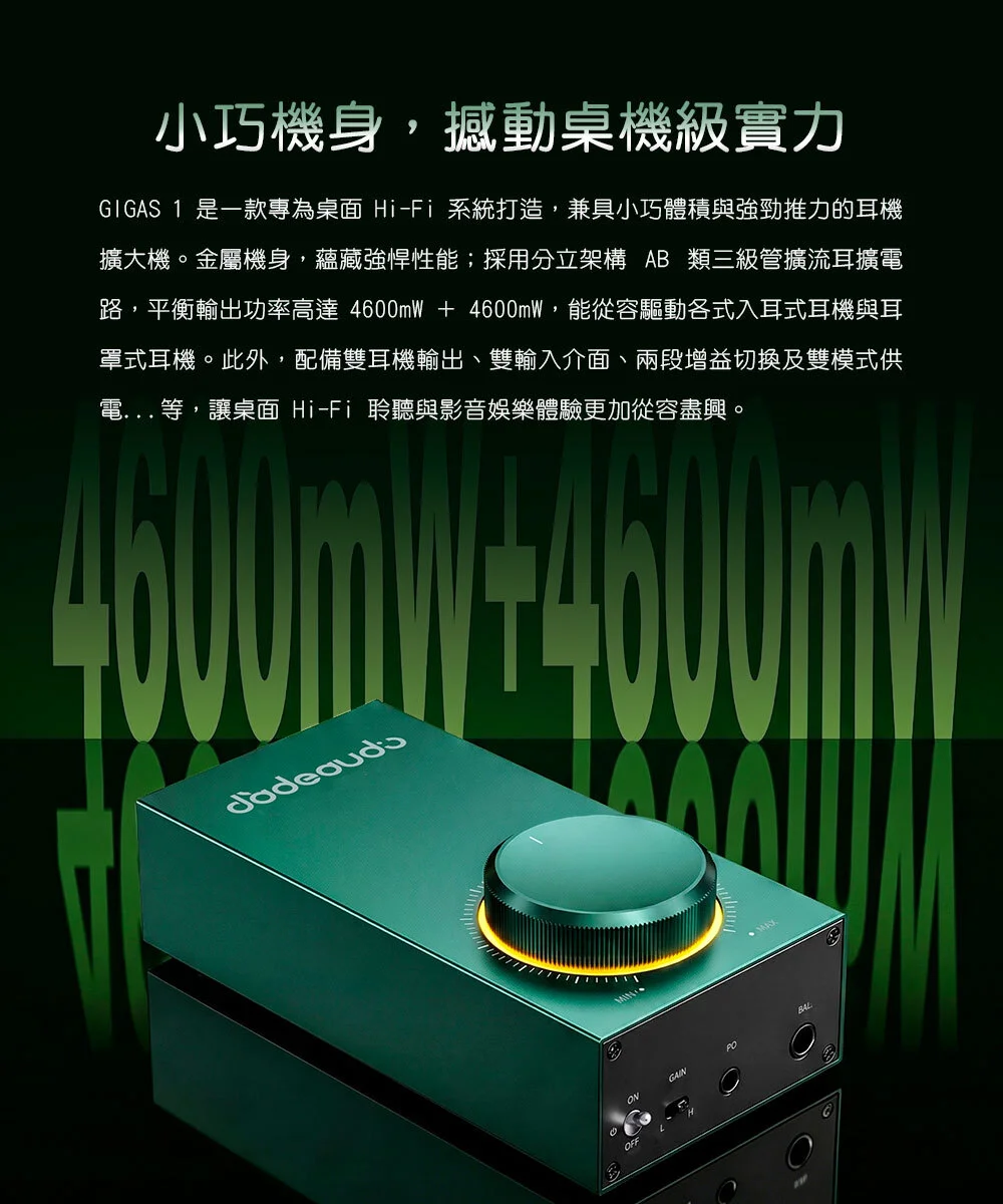 【FIIO GIGAS1】桌上型耳機功率擴大機