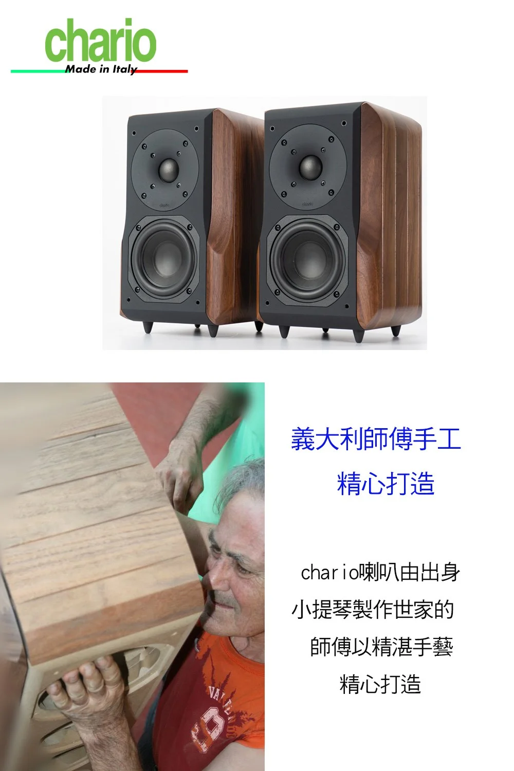 chario LYNX II 山貓星座 II --義大利手工實木喇叭  胡桃實木落地喇叭 