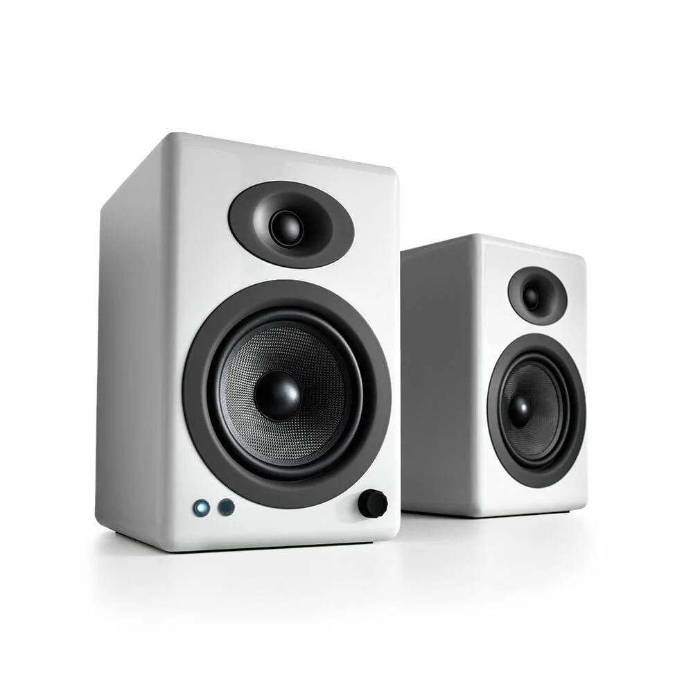 Audioengine A5+ 主動式立體聲藍牙書架喇叭（白色款）
