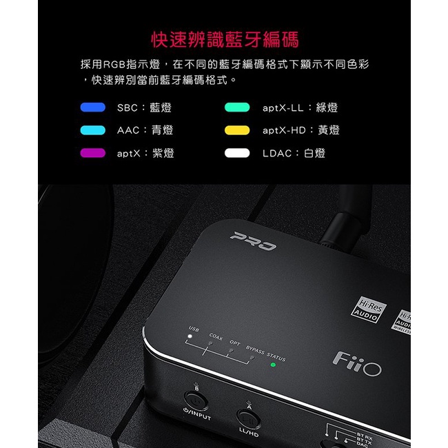 【FiiO BTA30 Pro】HiFi藍牙解碼發射接收器 雙向LDAC藍牙/USB DAC/Bypass功能