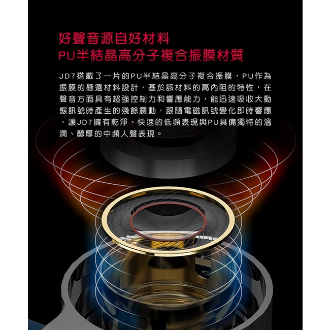 【 FiiO X Jade Audio JD7 】單動圈MMCX可換線耳機/雙磁路雙腔體動圈/不鏽鋼外殼/HS18耳套
