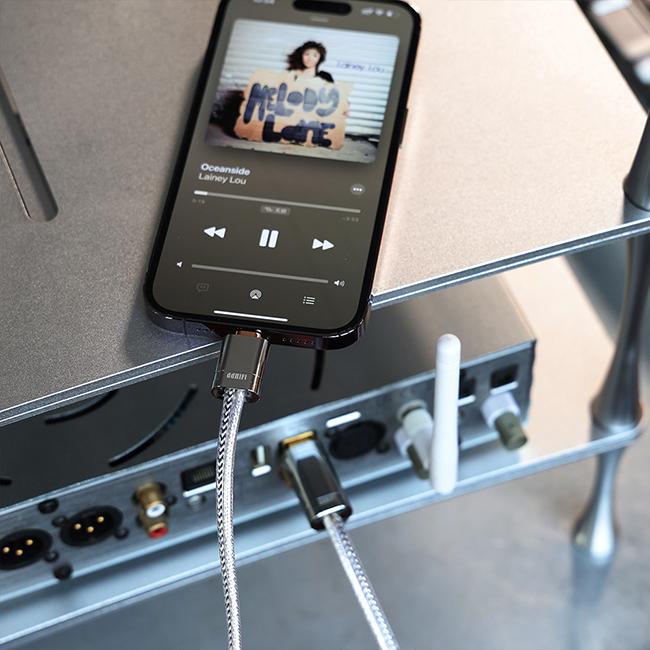 【ddHiFi TC09BL Lightning(公)轉USB-B(公)純銀HiFi數據線(100cm)】手機/電腦