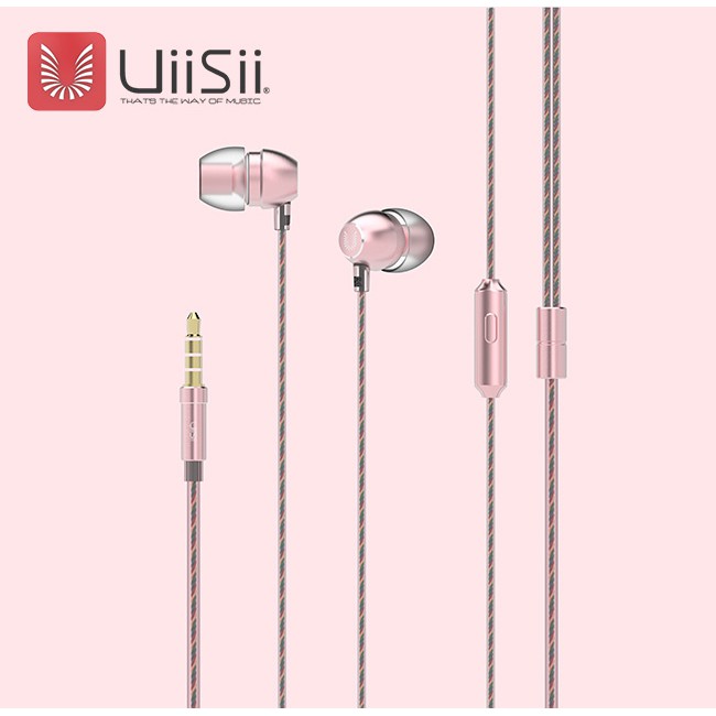 【 UiiSii HM7 】香水線材入耳式線控耳機 獨特小砲彈金屬工藝設計