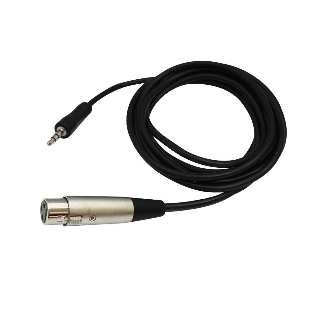 【FIFINE XLR(母)轉3.5mm(公)音源線】2M/適用具備XLR孔麥克風/FIFINE