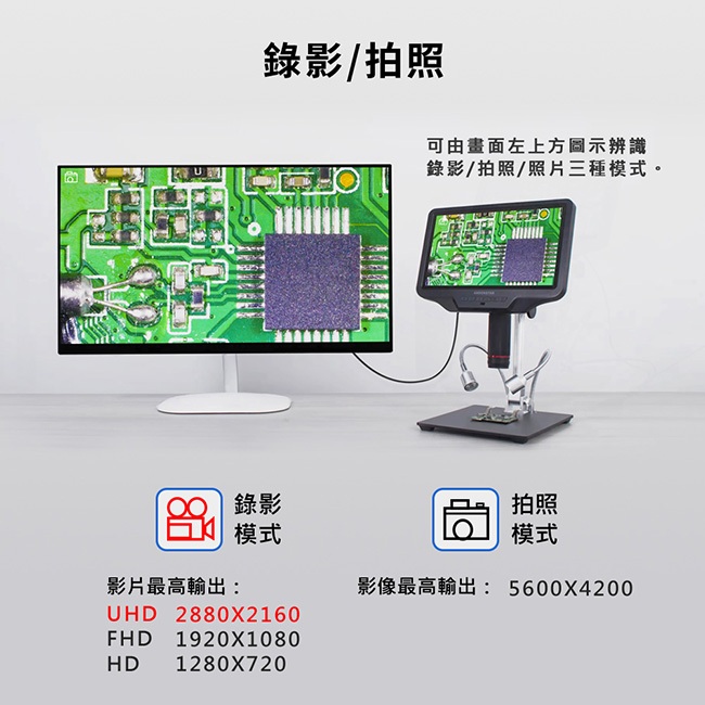 【Andonstar AD409 Pro ES 10.1吋螢幕HDMI/USB輸出數位電子顯微鏡】