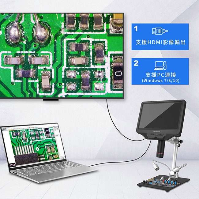【Andonstar AD409 Pro ES 10.1吋螢幕HDMI/USB輸出數位電子顯微鏡】