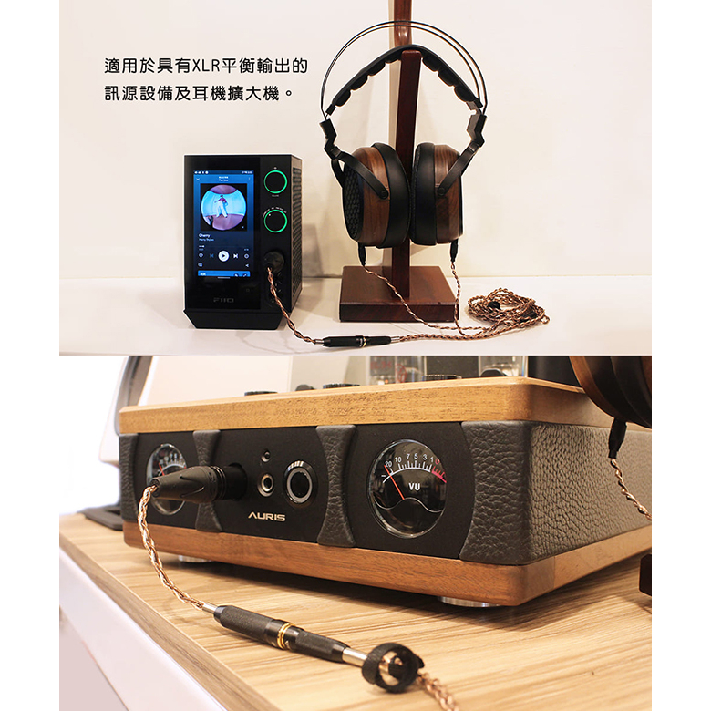 【SIVGA 4pin XLR(公)轉4.4mm(母)平衡音源轉接線】P-II耳罩式耳機線/適用於XLR音樂設備