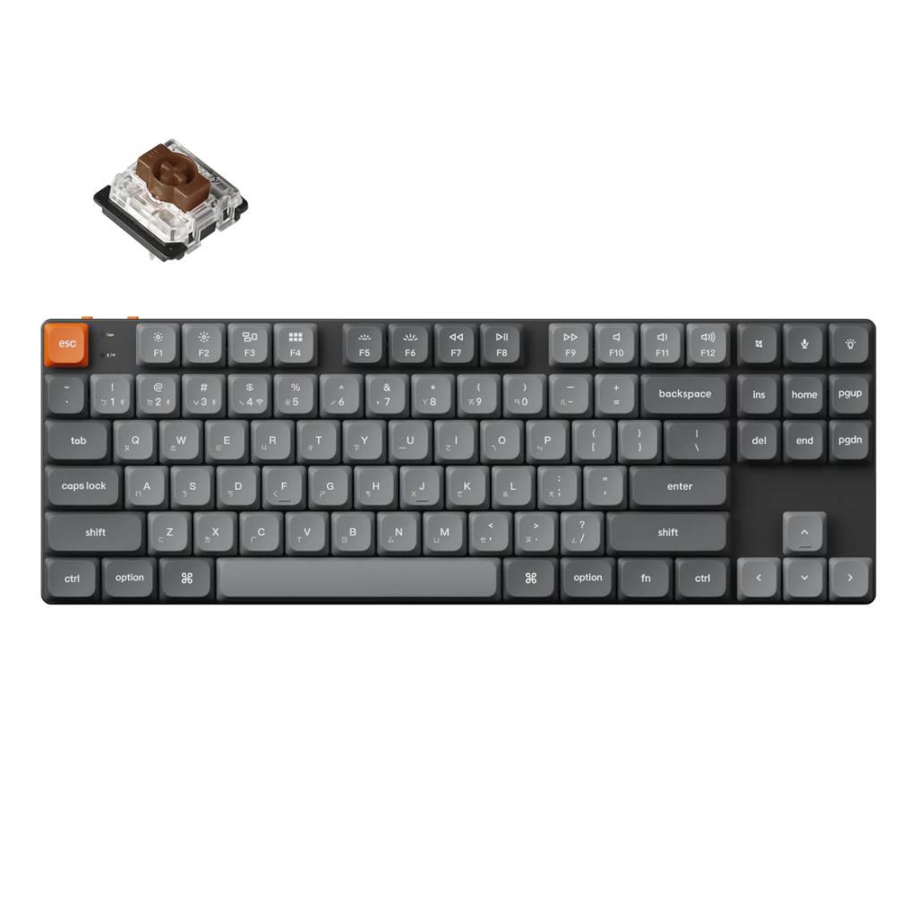 【Keychron K1 Max矮軸無線機械鍵盤】 注音/80%/2.4G.藍牙/Mac/熱插拔/RGB/QMK/VIA