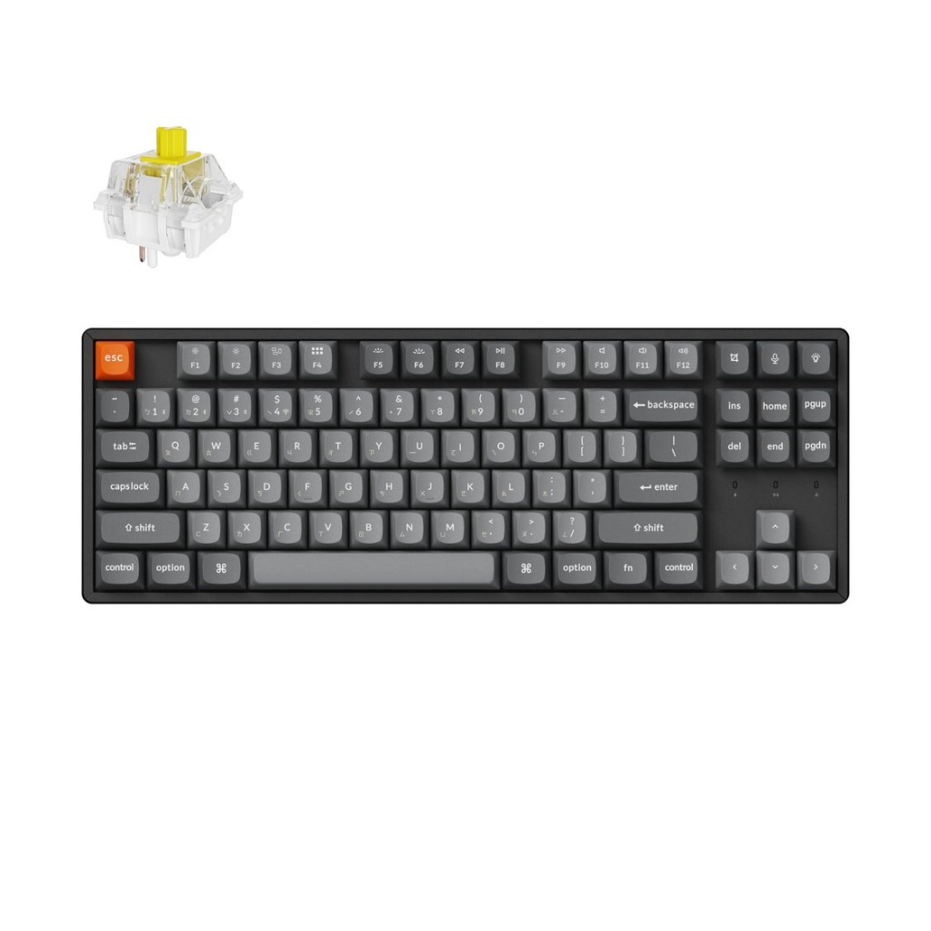 【Keychron K8 Max 80% 無線機械鍵盤】注音/RGB燈效/支援Mac.Win/熱插拔/紅軸.茶軸.香蕉軸
