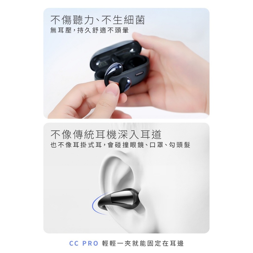 【SOUNDPEATS PearlClip Pro CC PRO 耳夾式真無線耳機 】久戴舒適/定向傳音技術