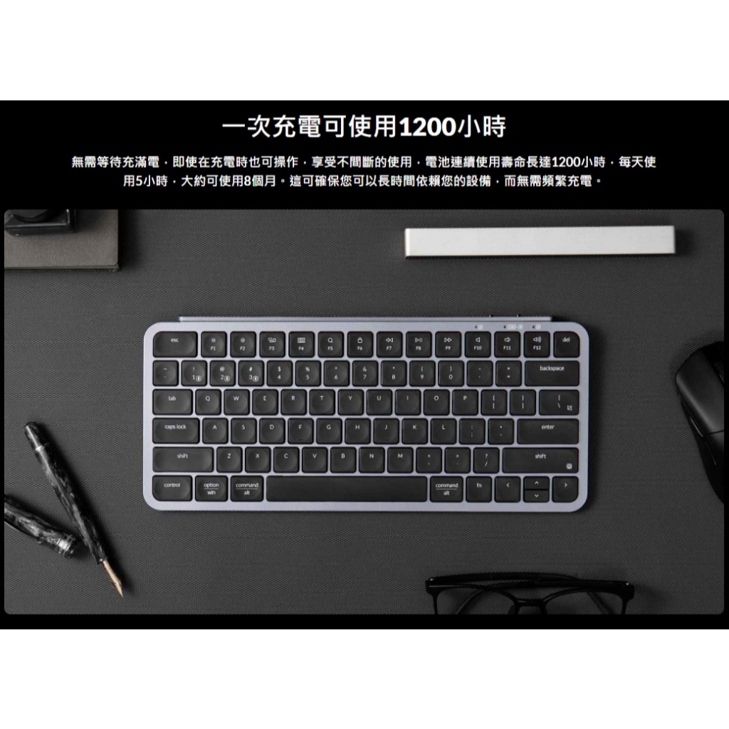 【Keychron B1 Pro 超薄無線鍵盤】支援2.4GHz、藍牙和有線模式/多系統支援/輕巧超薄
