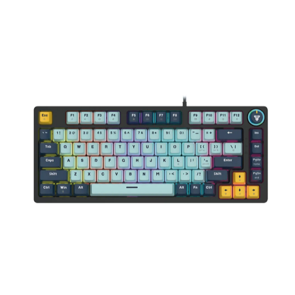 送注音貼紙【FANTECH ATOM81】ATOM81 75%可換軸體RGB機械式鍵盤(MK875)英文鍵盤-機械軸體