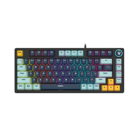 送注音貼紙【FANTECH ATOM81】ATOM81 75%可換軸體RGB機械式鍵盤(MK875)英文鍵盤-機械軸體