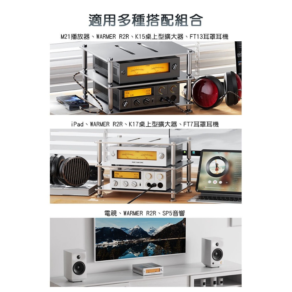 【FIIO WARMER R2R 桌上型真空管音色解碼器】解碼耳擴/JJ Electronic真空管E88CC×4