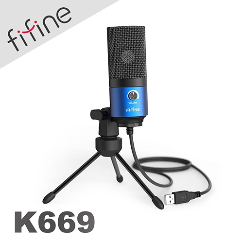 【FIFINE K669】USB心型指向電容式麥克風-YouTuber廣播/配音/錄音/直播/遊戲/PS4/K669B